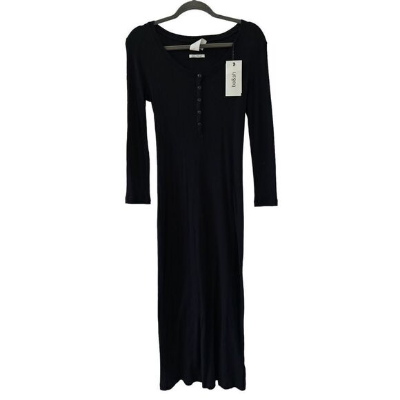 ba&sh Taylor Long Sleeve Bodycon Dress Women's Black Size Small - Picture 1 of 5